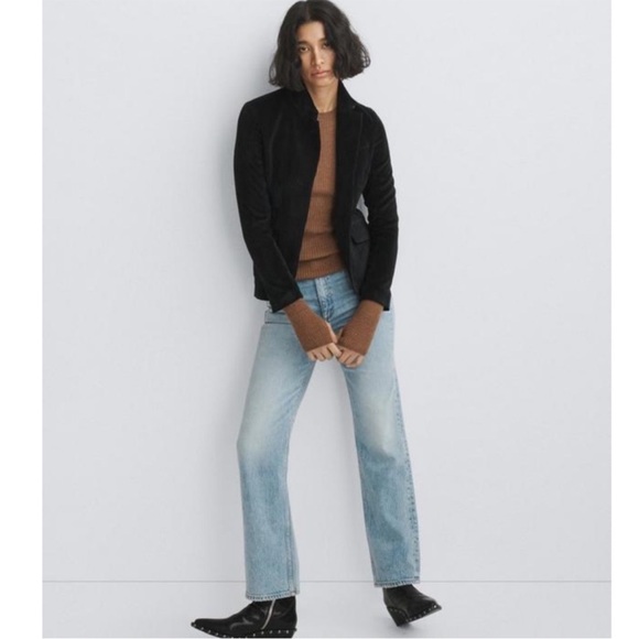 RAG & BONE audrina washable wool crew sweater slim fit camel brown size M - Picture 4 of 14